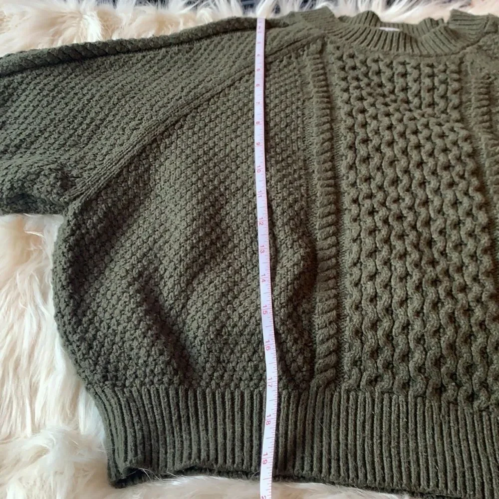 BP Nordstrom Chunky Cable Knit Cropped Sweater XXS